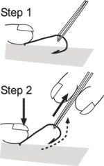 Hook removal diagram
